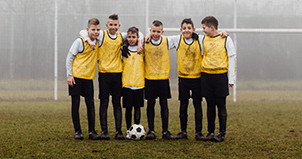 Junges Fußballteam als Metapher für Whitelabel Bongo